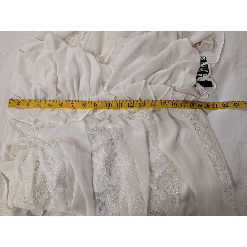 NWT Size M Express Lace Deep V Maxi Dress Romper Boho Euro Summer Beach Wedding - Picture 6 of 10